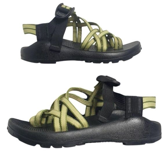 Chaco Womens 6 ZX2 Vibram Sandals Green Black Strappy Classic Sports Outdoors - Picture 1 of 5